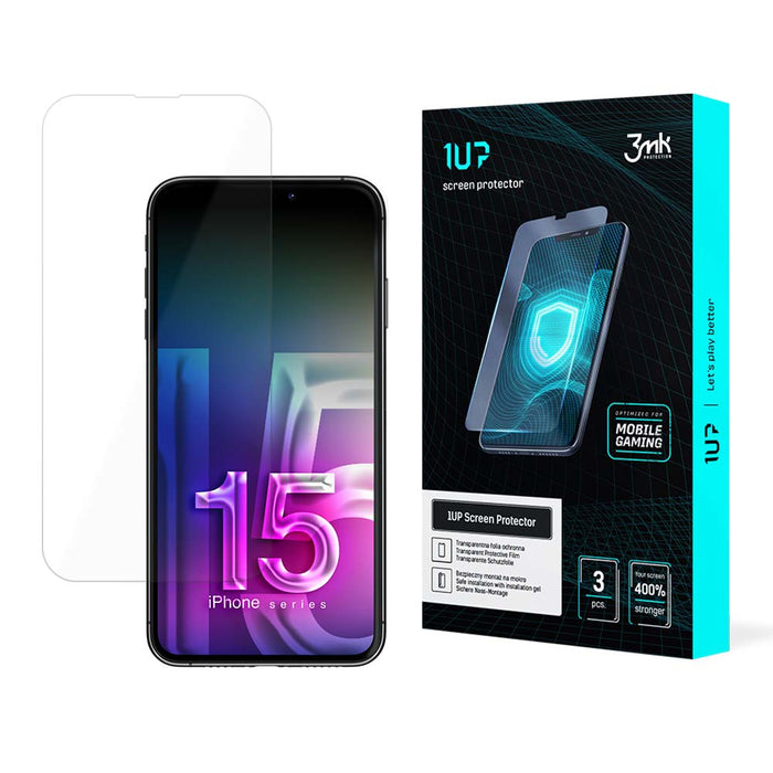 Gamer foil 3mk 1UP for iPhone 15