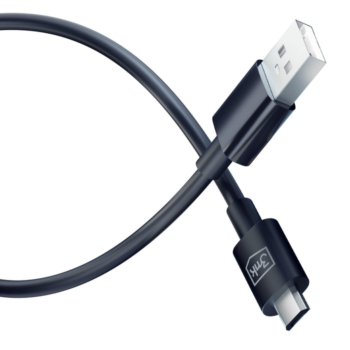 3mk Hyper Cable USB-A / micro USB 5V 2.4A 1.2m - black