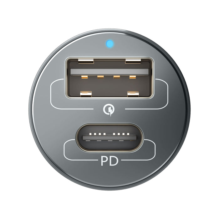 3mk Hyper Car Charger USB-C USB-A 100W - silver