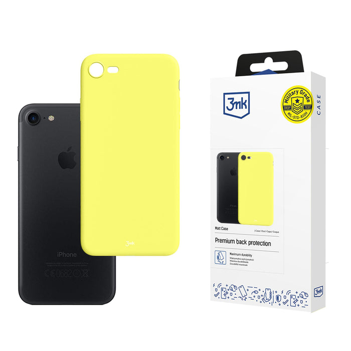 3mk Matt Case for iPhone 7 / 8 / SE 2020 / SE 2022 - yellow
