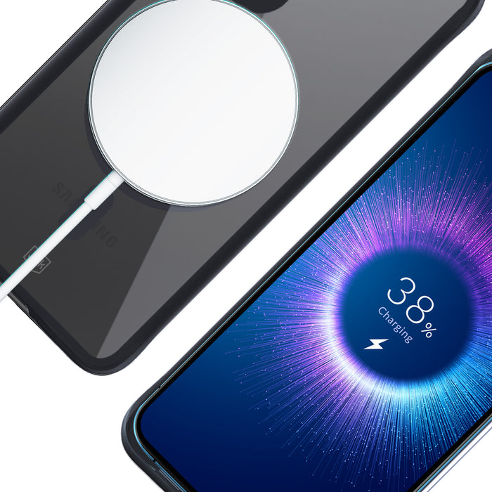 3mk Satin Armor MagCase with MagSafe for Samsung Galaxy S23+ - Transparent with Black Frame