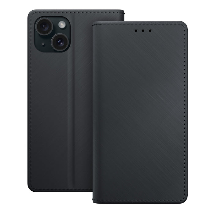 3mk Wallet Case for iPhone 15 - Black