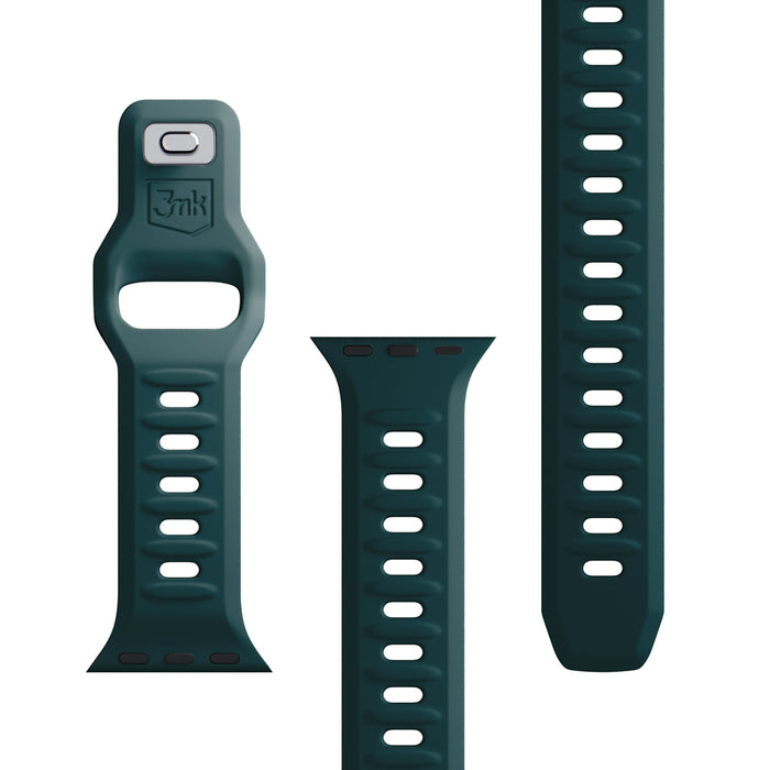 3mk Silicone Watch Strap for Apple Watch 42 / 44 / 45 / 49 mm - green