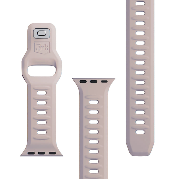 3mk Silicone Watch Strap for Apple Watch 42 / 44 / 45 / 49 mm - beige