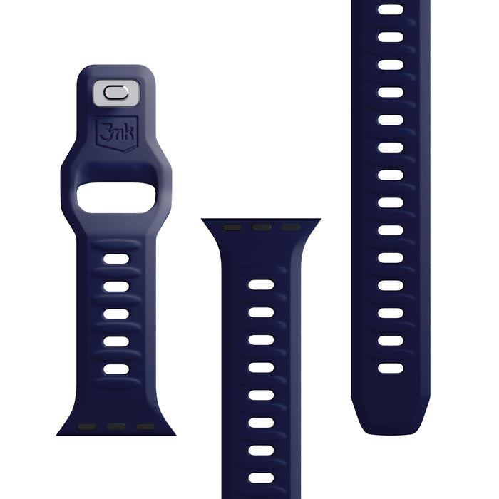 3mk Silicone Watch Strap for Apple Watch 42 / 44 / 45 / 49 mm - blue