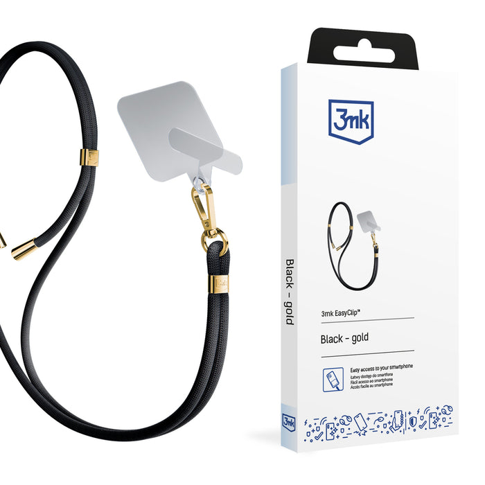 Smartphone Lanyard 3mk EasyClip - Black