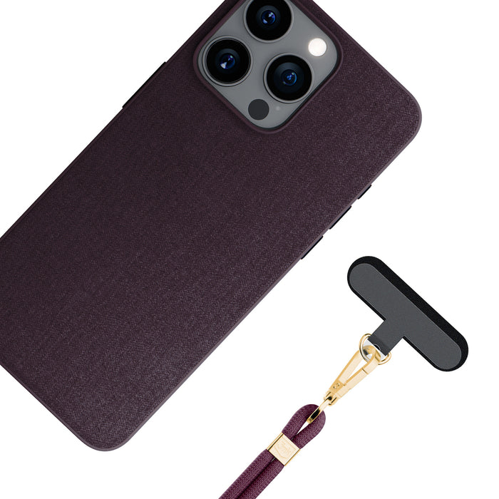 Smartphone lanyard 3mk EasyClip Elite - burgundy