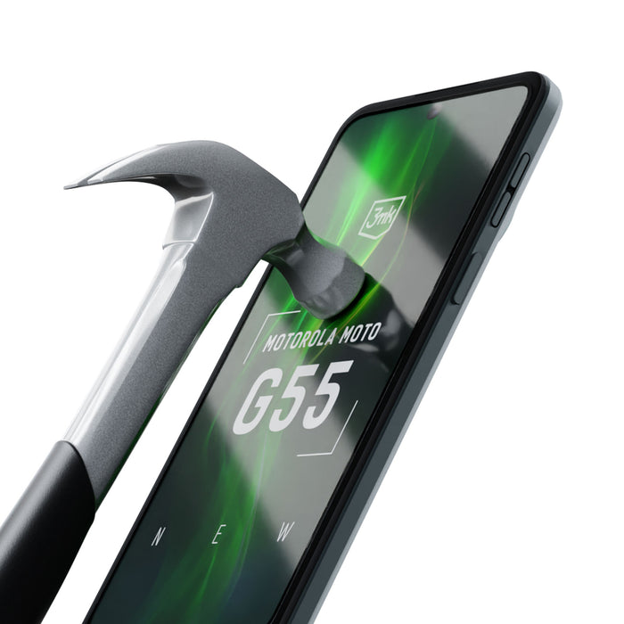 Tempered glass 3mk HardGlass Max Lite Black for Motorola Moto G55 5G