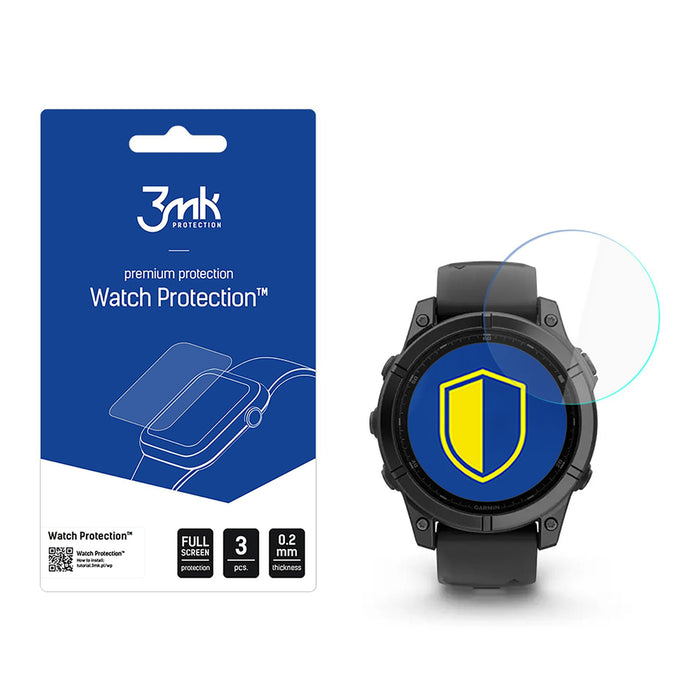 Hybrid Glass 3mk Watch Protection FlexibleGlass for Garmin Fenix E 47mm
