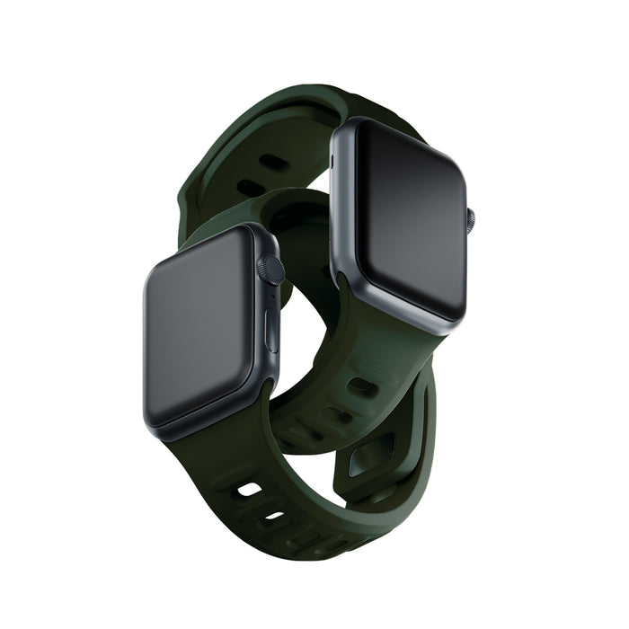 3mk Silicone Watch Strap for Apple Watch 42 / 44 / 45 / 49 mm - green