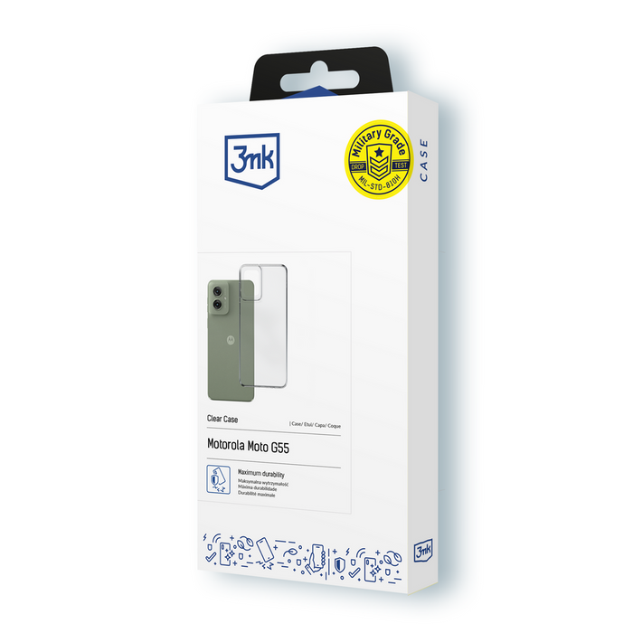3mk Clear Case for Motorola Moto G55 5G - transparent