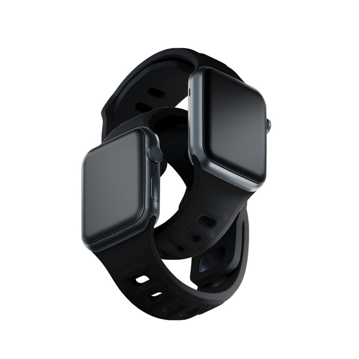 3mk Silicone Watch Strap for Apple Watch 38 / 40 / 41 mm - black