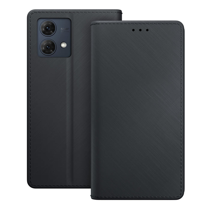 3mk Wallet Case for Motorola Moto G84 5G - Black