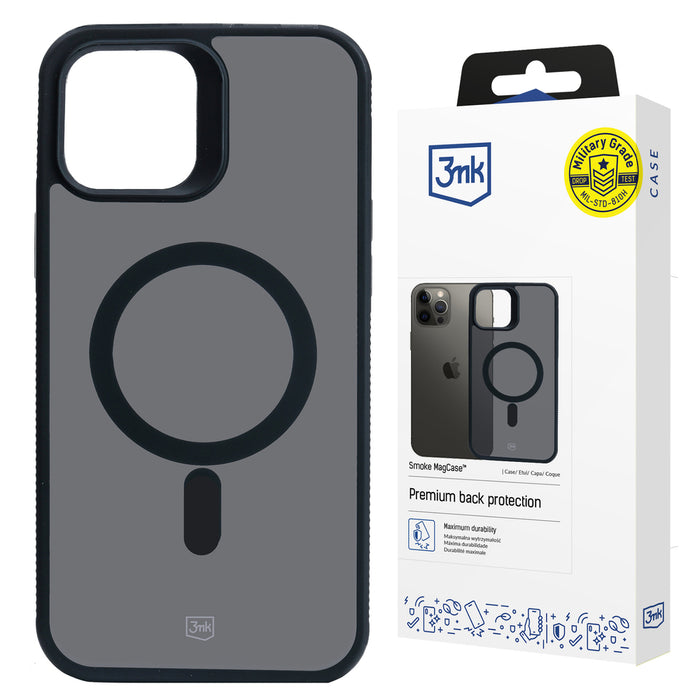 3mk Smoke MagCase for Apple iPhone 12 Pro Max - Black
