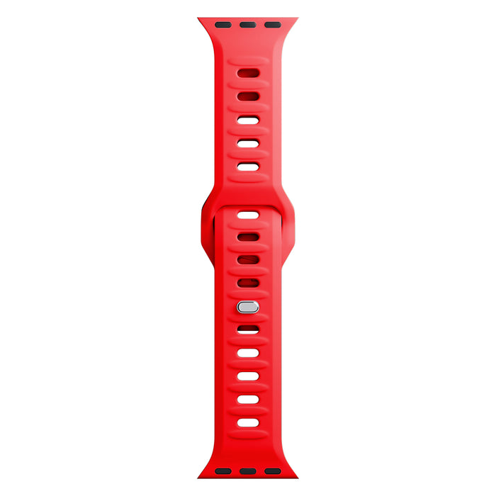 3mk Silicone Watch Strap for Apple Watch 38 / 40 / 41 mm - red