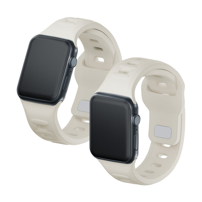 3mk Silicone Watch Strap for Apple Watch 42/44/45/49mm - beige