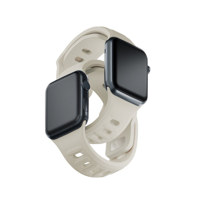3mk Silicone Watch Strap for Apple Watch 42/44/45/49mm - beige