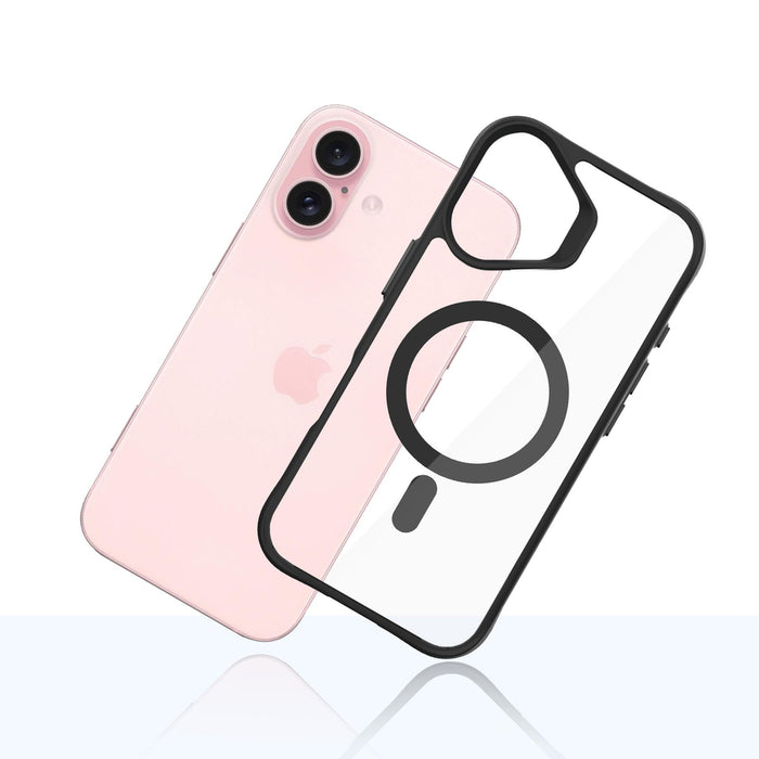3mk Satin Armor MagCase with MagSafe for iPhone 16 Plus - Clear with Black Frame