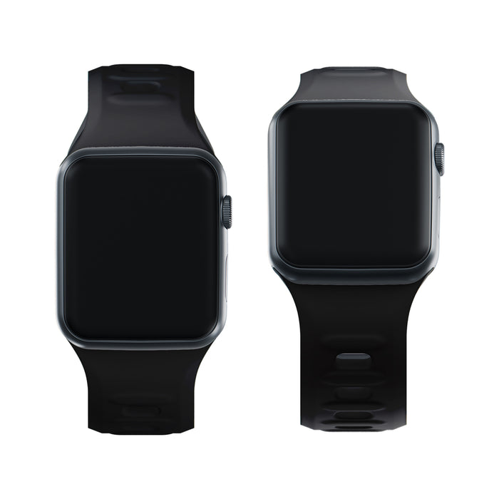 3mk Silicone Watch Strap for Apple Watch 42 / 44 / 45 / 49 mm - black