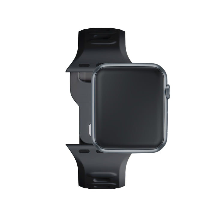 3mk Silicone Watch Strap for Apple Watch 42 / 44 / 45 / 49 mm - black