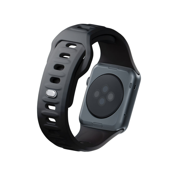 3mk Silicone Watch Strap for Apple Watch 42 / 44 / 45 / 49 mm - black
