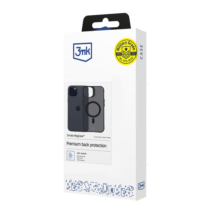3mk Smoke MagCase with MagSafe for iPhone 15 Plus - semi-transparent