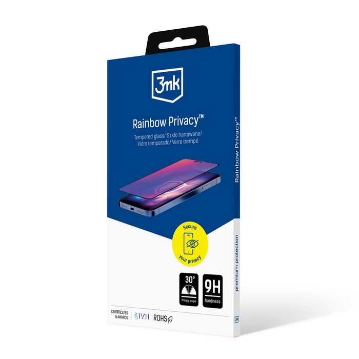 Privacy Tempered Glass 3mk Rainbow Privacy for Apple iPhone 16 Plus