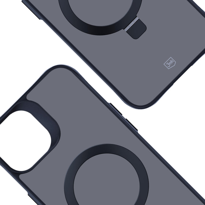 3mk Smoke Case Mag&amp;Stand for Apple iPhone 15 plus - black