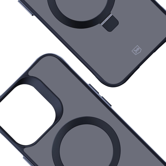3mk Smoke Case Mag&amp;Stand for Apple iPhone 15 pro - black