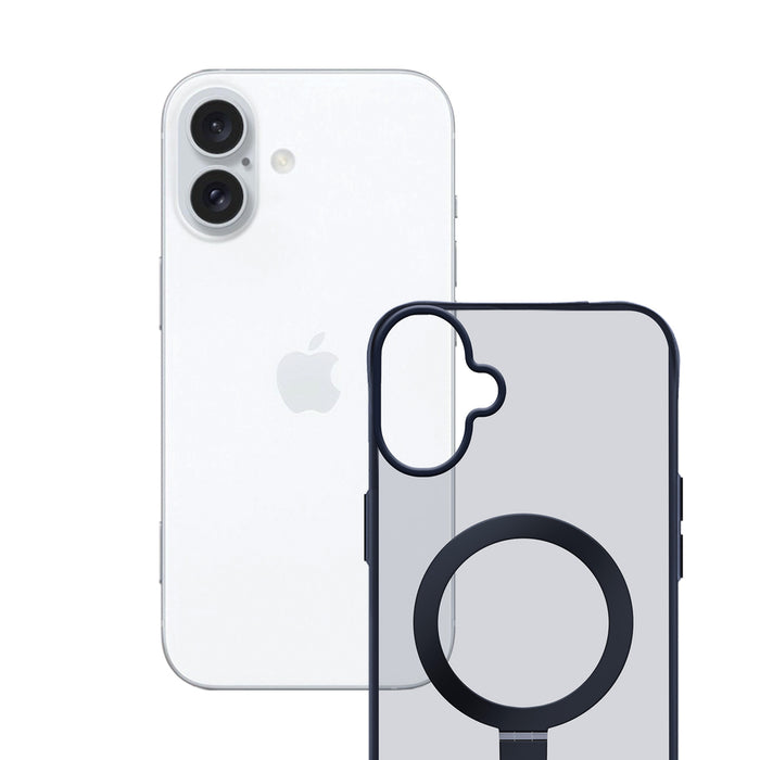 3mk Smoke Case Mag&amp;Stand for Apple iPhone 16 - black