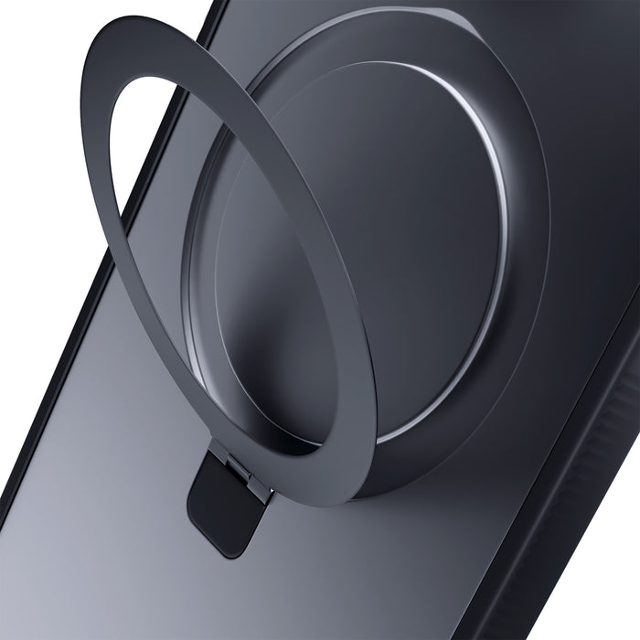 3mk Smoke Case Mag&amp;Stand for Apple iPhone 16 - black