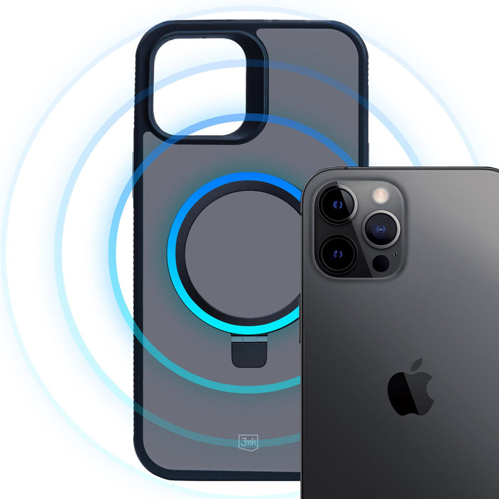 3mk Smoke Case Mag&amp;Stand for Apple iPhone 12 pro max - black