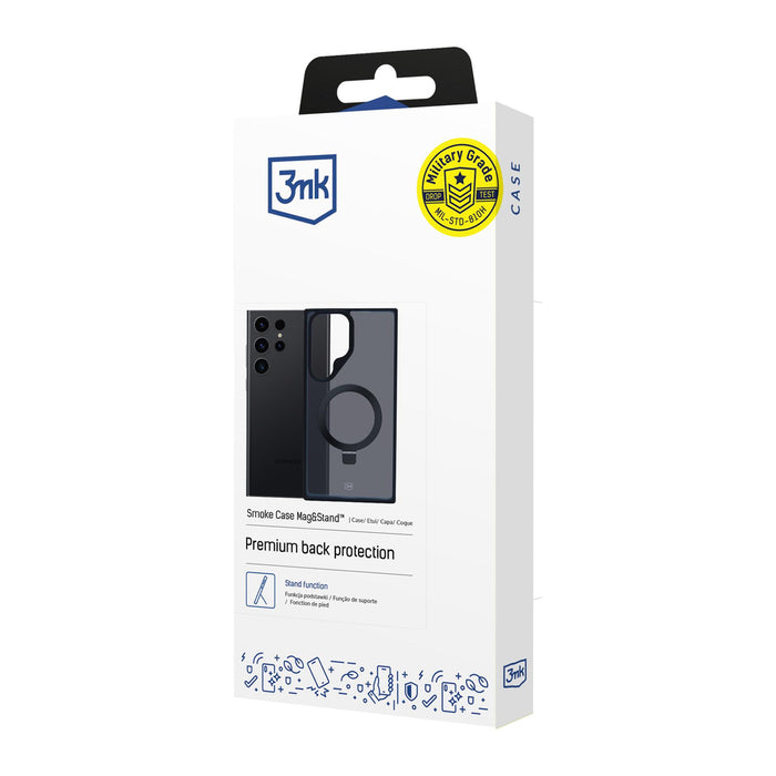 3mk Smoke Case Mag&amp;Stand for Samsung Galaxy S24 ultra - black