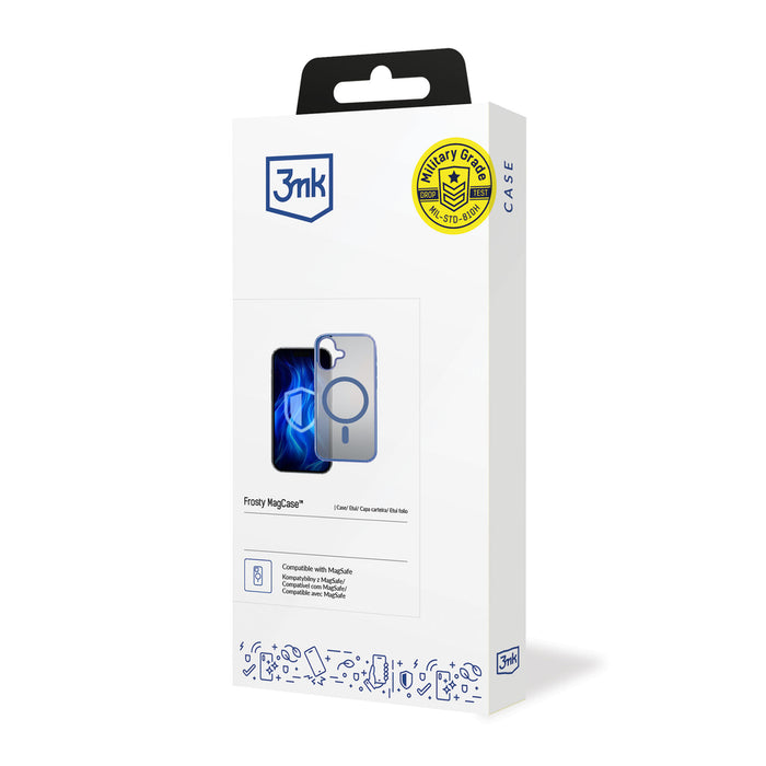 3mk Frosty MagCase Blue Case for Apple iPhone 16 Plus - Transparent