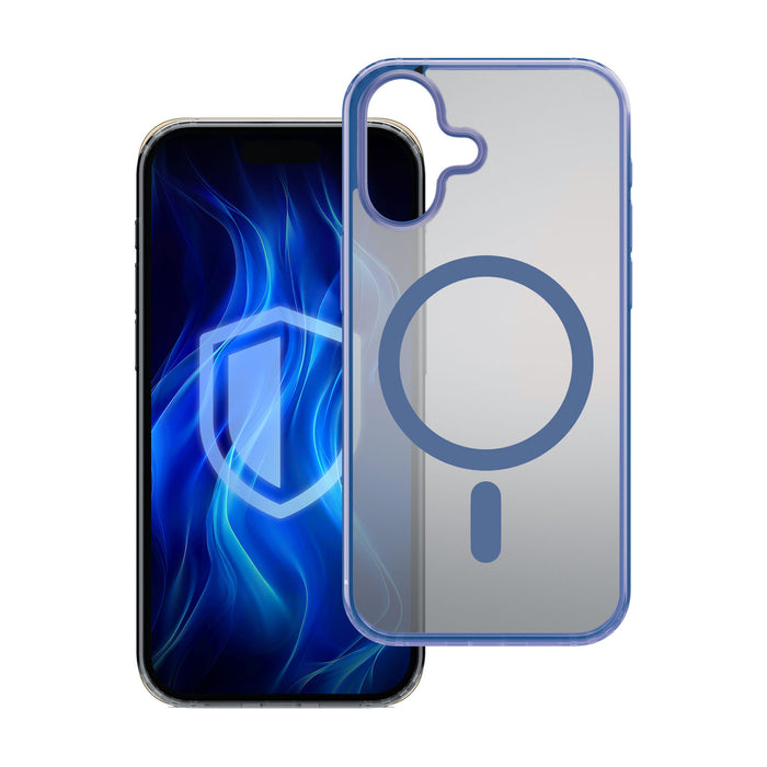 3mk Frosty MagCase Blue Case for Apple iPhone 16 Plus - Transparent