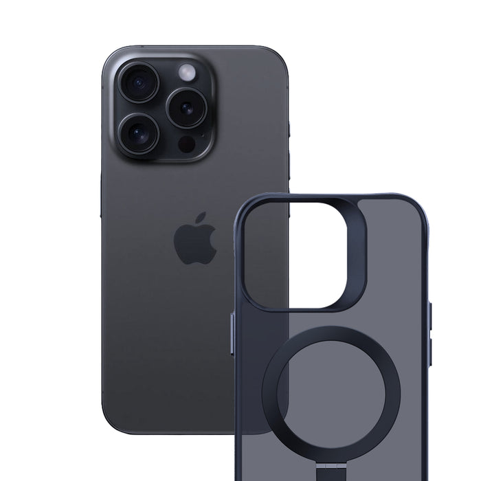 3mk Smoke Case Mag&amp;Stand for Apple iPhone 15 pro max - black