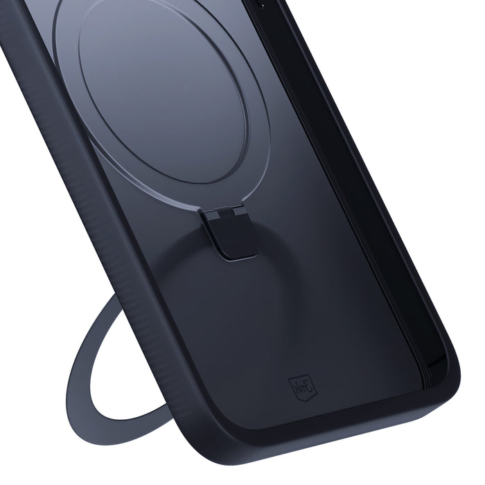 3mk Smoke Case Mag&amp;Stand for Apple iPhone 15 pro max - black