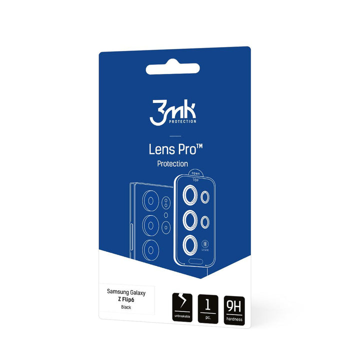 Tempered Glass for Camera Lens 3mk Lens Protection Pro Black for Samsung Galaxy Z Flip 6