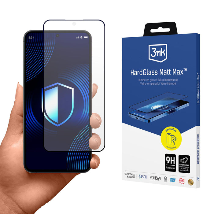 Matte tempered glass 3mk HardGlass Matt Max for Samsung Galaxy S25+
