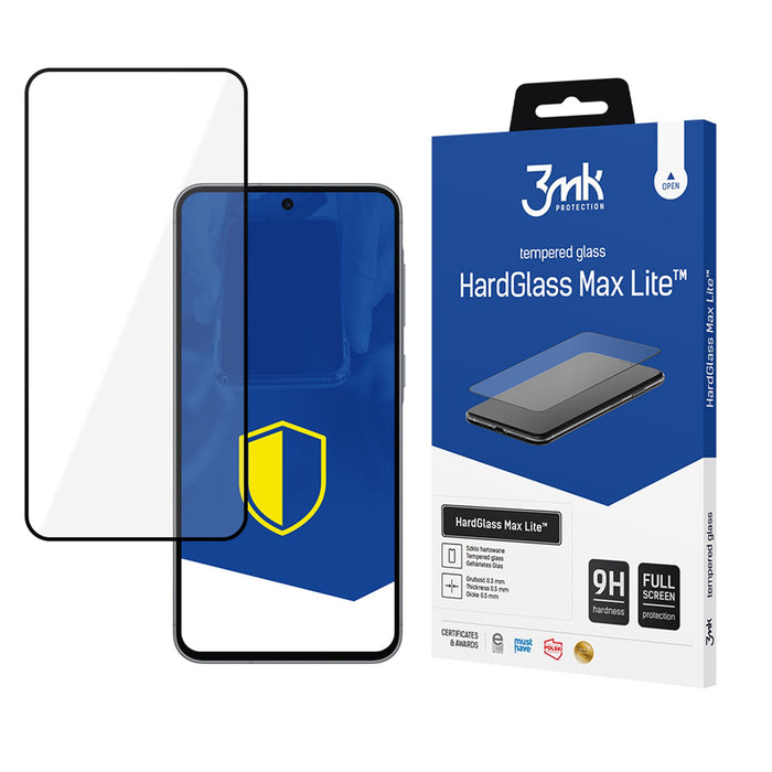 Tempered glass 3mk HardGlass Max Lite Black Samsung Galaxy A36 5G