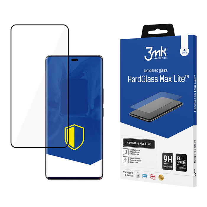 Tempered glass 3mk HardGlass Max Lite Black for Honor Magic7 Lite