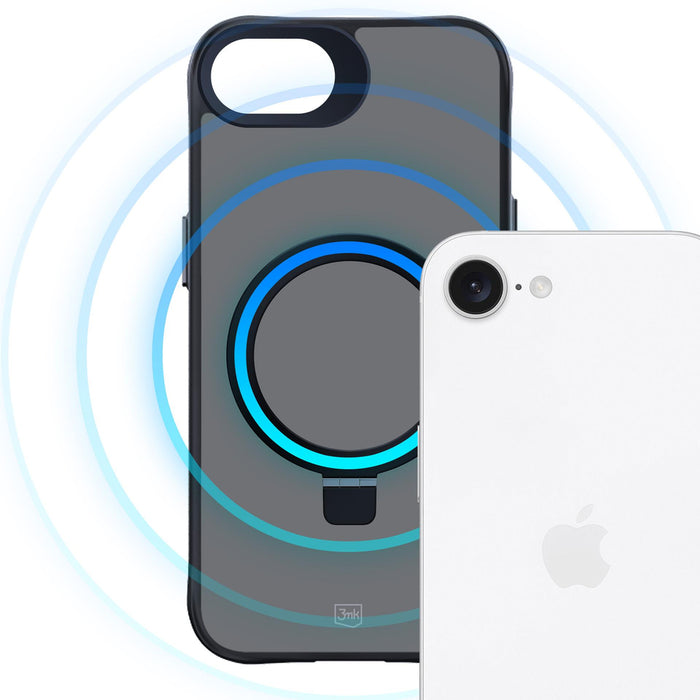 3mk Smoke Case Mag&amp;Stand for Apple iPhone 16E - black