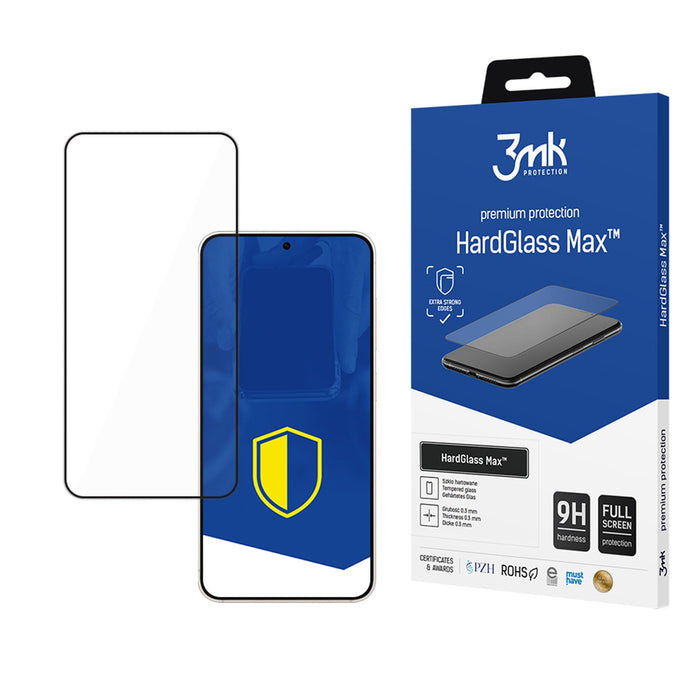 Tempered glass 3mk HardGlass Max Black for Samsung Galaxy S25 Edge
