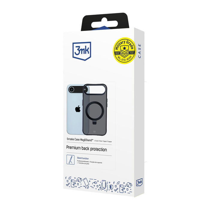 3mk Smoke Case Mag&amp;Stand for iPhone Air - Black
