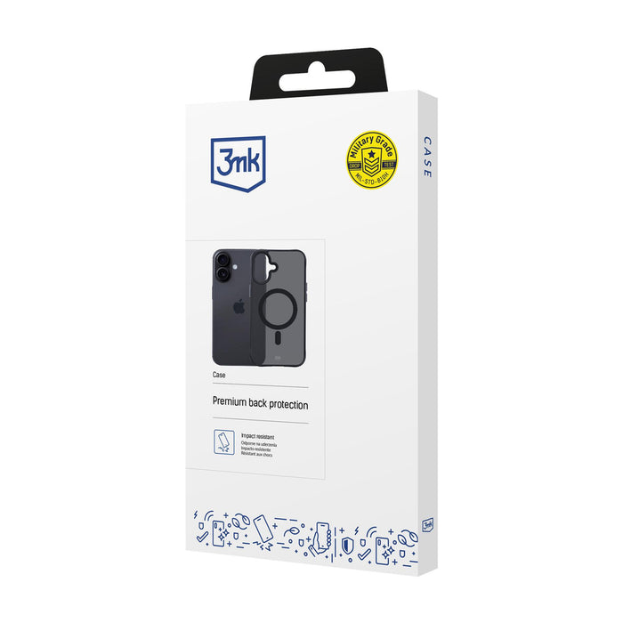 3mk Smoke MagCase for iPhone 17 - Black Semi-Transparent