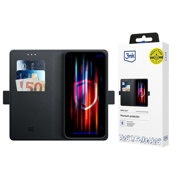 3mk Wallet Case for iPhone 17 Pro Max - Black