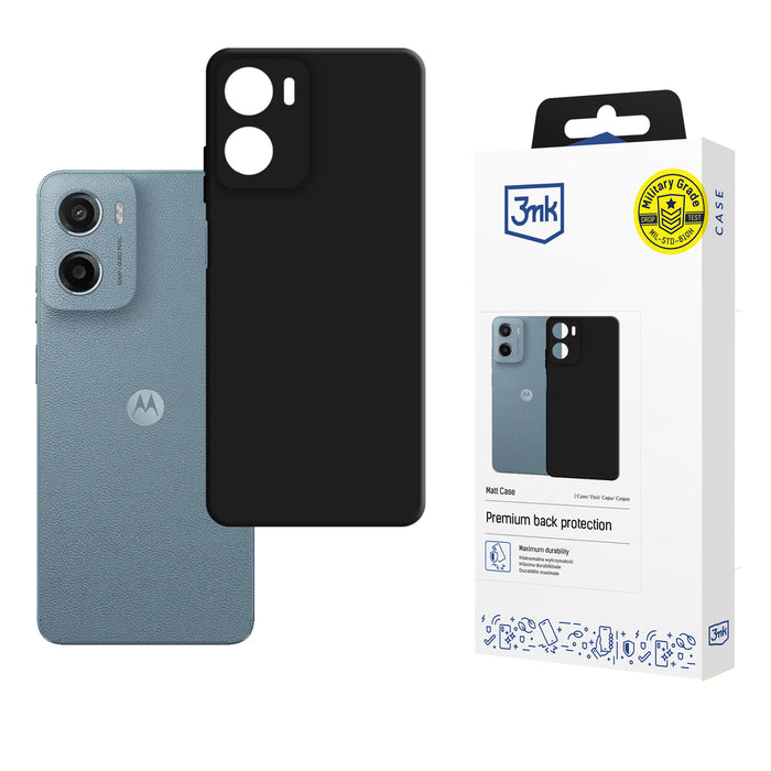 3mk Matt Case for Motorola Moto G05 / E15 G4 - Matte Black