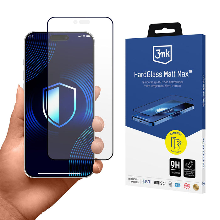 Matte tempered glass 3mk HardGlass Matt Max for Apple Iphone 17 Air
