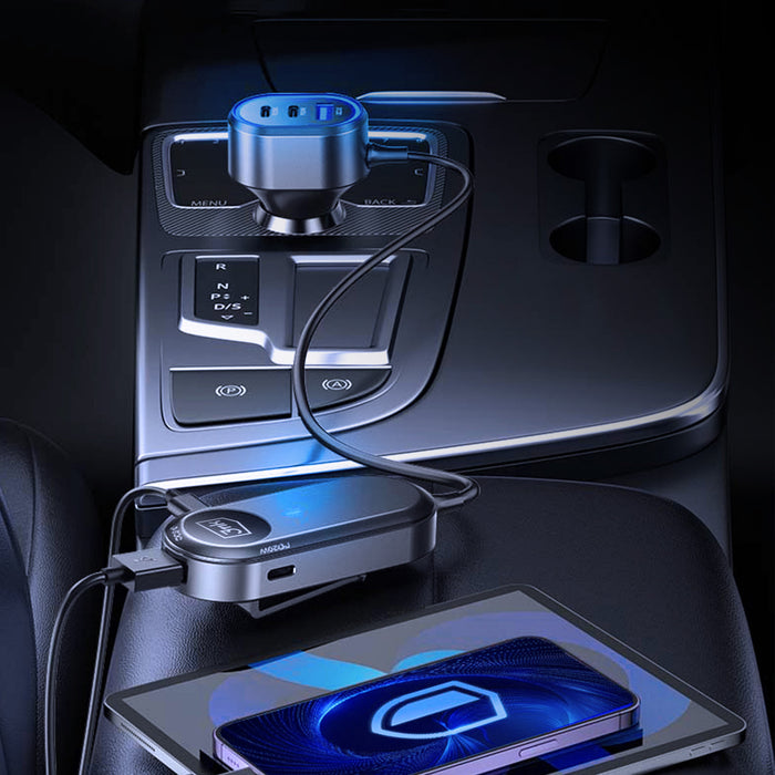 3mk Double Car Charger 135W PD QC PPS USB-C USB-A - Black