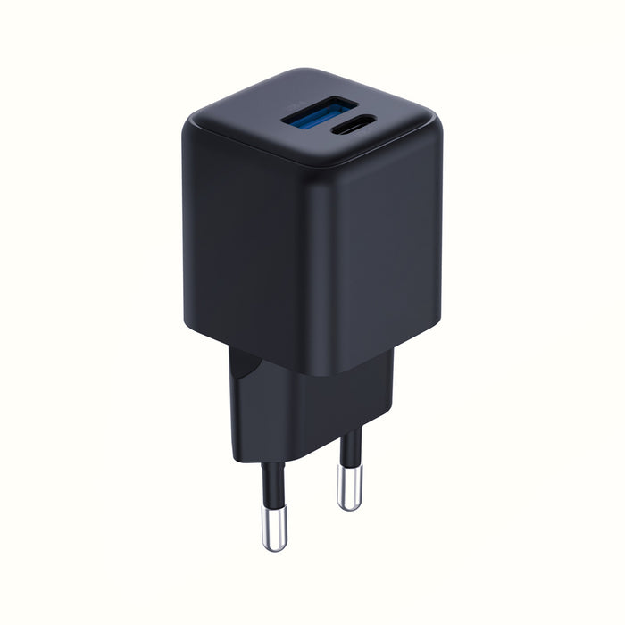 3mk Hyper GaN Charger 20W QC4+ PD PPS USB-C USB-A Wall Charger - Black